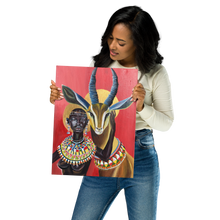 Load image into Gallery viewer, Maasai Girl and Her Guide Canvas Print