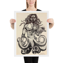 Load image into Gallery viewer, Olokun loves Yemaya Framed poster
