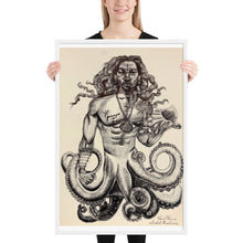 Load image into Gallery viewer, Olokun loves Yemaya Framed poster
